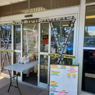 The new storefront, no entry.
