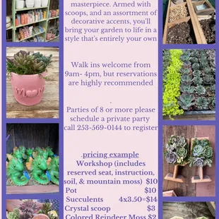 Potting Bar - open Wednesday - Sunday