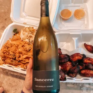 Chicken with plantains and our wine pairing.