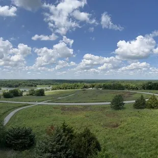 Panoramic looking west from the observation tower.