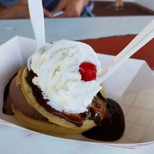 Wicked Waffle Custard Sandwich