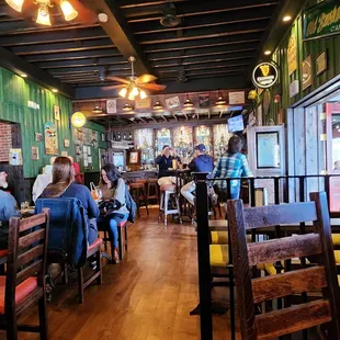 The refurbished bar.
