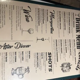 Drink menu 1-2024
