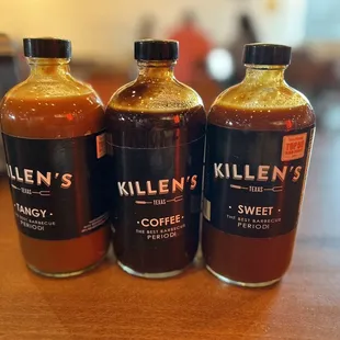 The 3 sauces. Can&apos;t really tell the difference between them.