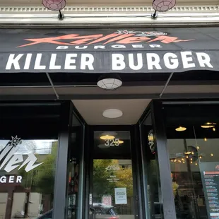 Front door of killer burger