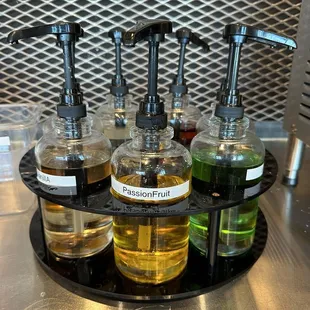 Complimentary syrups for your soda Love the passion fruit! 1/2025