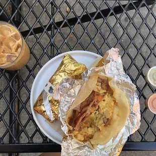 a plate of food on a table