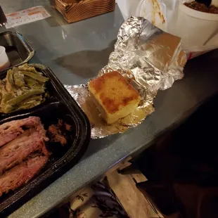 cornbread on the foil