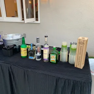 I asked for margaritas (magical!) but they also served and topped off every guest all night whatever they were drinking.