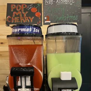 Drinks - 8 slushies on rotation Year round