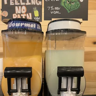 8 different wine slushies!