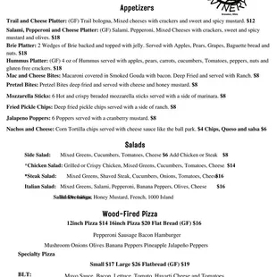 Food menu