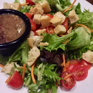 Side Salad with delicious hot bacon vinaigrette