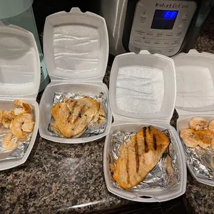 a variety of food items