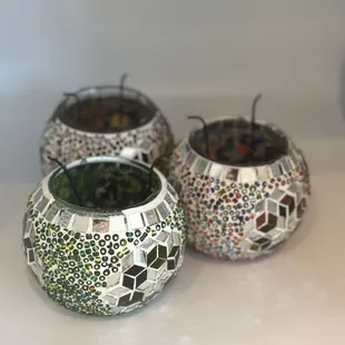 Handmade candle holders