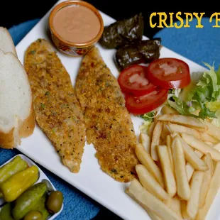 a plate of fish and french fries