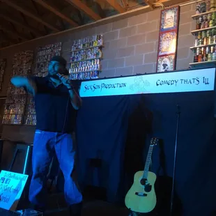 David Montoya of Sick Son Production killing the crowd with laughter.