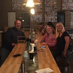 Hanging at the bar. Great friendly atmosphere and some cool jokes and good stories to make any night a great night.