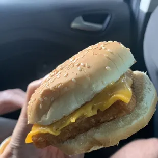 Close up fish fillet with cheese and tartar sauce