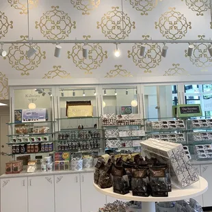 a display of chocolates in a store