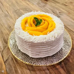 a mango cake
