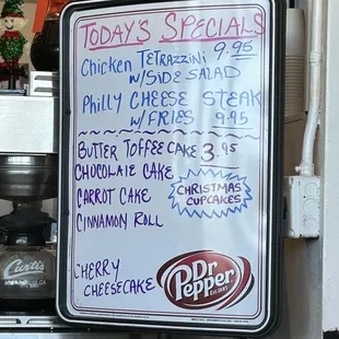 Daily specials