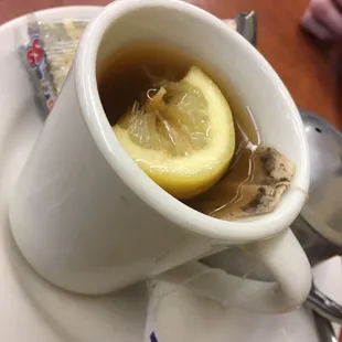 Hot tea- lemon, honey