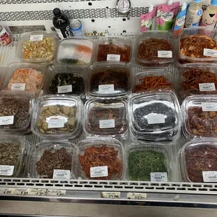 Bibimbap kit on the lower left (we got the last one) and a whole variety of ready to eat banchans (side dishes)!
