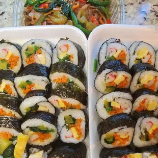 Kimbop $7/each &amp; Japchae $5.99