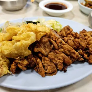 Lunch @Kim Chee II; 3/31/2024. I ordered my Usual, Shrimp Tempura &amp; Meat Juhn.