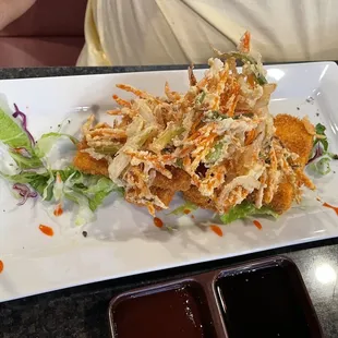 Vegetables tempura &amp; Tofu Katsu