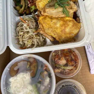 Fish jun and bbq chicken with sides. Pretty good but not sure it's worth $26!