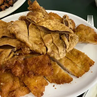 Meat jun and chicken katsu