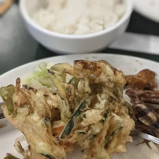 a plate of food on a table