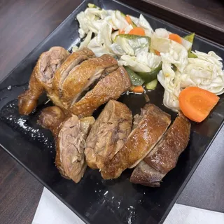 78. Salted Seasoning Duck Leg Steam Rice and S.S. Eggs