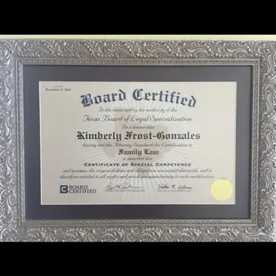 Board Certified Family Law Specialist