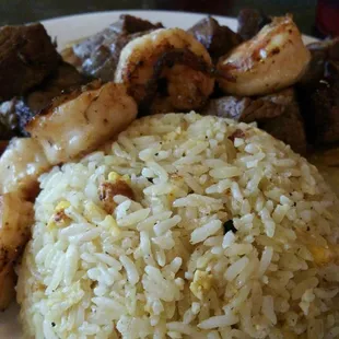 Filet Mignon &amp; Shrimp Hibachi plate