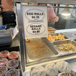 Prices as of 12/23/22: Egg rolls $0.70 Spring rolls $2.00
