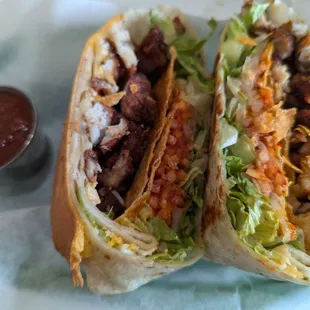 Munchwrap with Fried Chicken