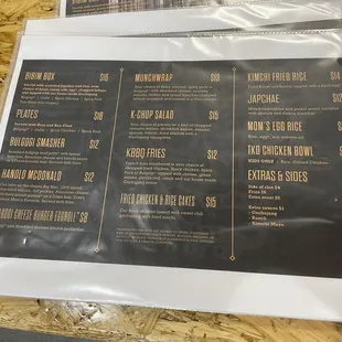 Menu.
