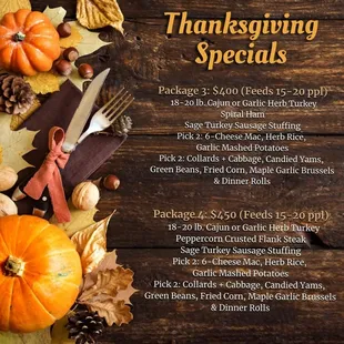 thanksgiving specials
