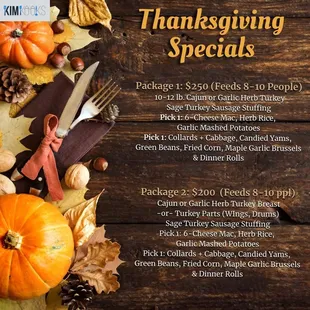 thanksgiving specials