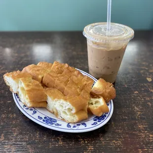 Fried Chinese Donut and Vietnamese Iced Coffee