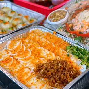 a variety of food items