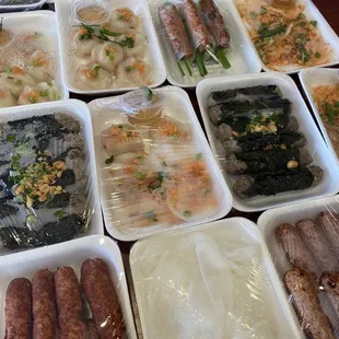 a variety of foods