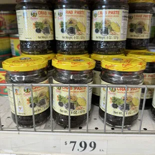 Black crab paste sold here
