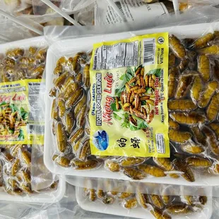 10/21/24 Frozen cooked silkworms, curious how this tastes or how it's cooked/eaten