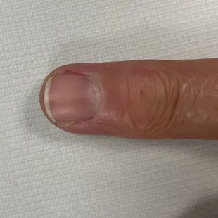 This picture was AFTER my manicure today.