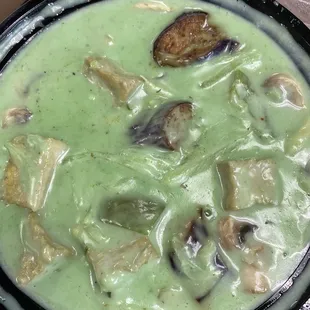 The greenest curry i ever did see