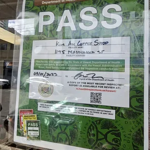 Department of Health inspector was here on 9-1-23